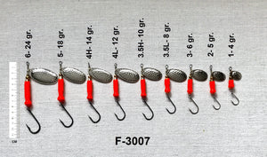 F-3007 Spinner, Hammered Nickel Blade